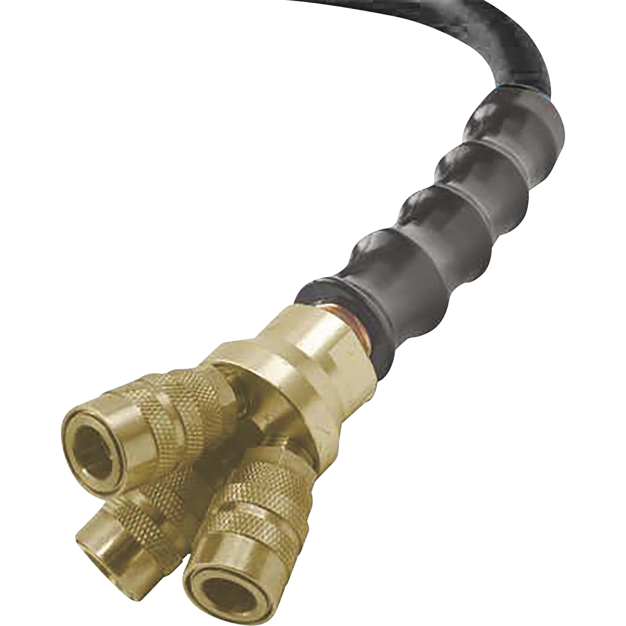 Klutch Professional Lead-In/Whip Hose with 3-Way Coupler, 3/8in. x 3ft., 300 PSI